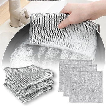 Multipurpose Wire Dishwashing Rags for Wet and Dry Pack of 5/10