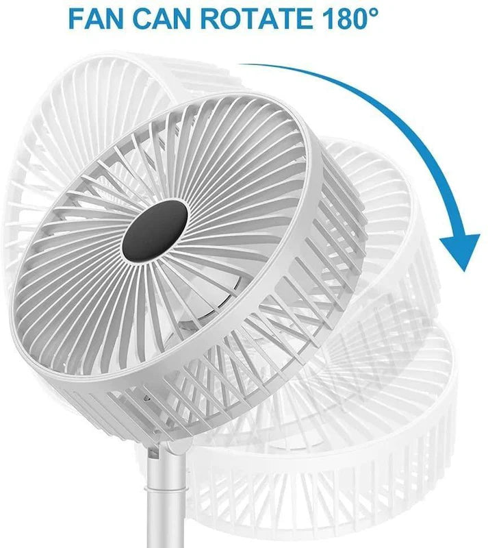 Rechargeable Standing Fan - Portable Cooling | Beat the Heat Anywhere!